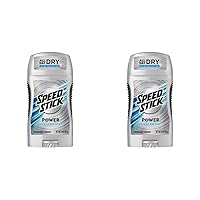 Speed Stick Power Antiperspirant Deodorant for Men, Unscented - 3 Ounce (Pack of 2)