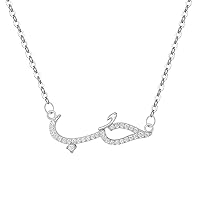 S925 Sterling Silver Necklace Crocodile Full Diamond Pendant Animal Necklace