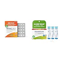 Boiron SinusCalm Tablets 120 Count & Histaminum Hydrochloricum Allergy Relief Pack of 3 Total 240 Pellets