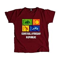 Central African Republic Seasons Unisex T-Shirt (Maroon)