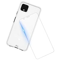 Case-Mate - Google Pixel 4 XL Case & Screen Protector - PROTECTION PACK - Tough Clear Case + Glass Screen Protector - Clear
