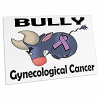 3dRose Bully Gynecological Cancer Awareness Ribbon Cause Design - Desk Pad Place Mats (dpd-114285-1)