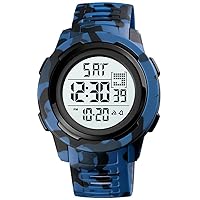 Outdoor Sport Watch 50M Waterproof Digital Watch Alarm Clock LED Backlight Chronograph Camouflage Resin Strap Watch for Men