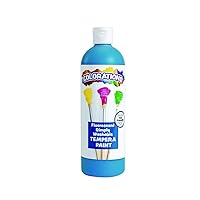 Colorations Washable Tempera Paint, 16 fl oz, Fluorescent Blue, Neon, Non Toxic, Vibrant, Bold, Bright, Kids Paint, Craft, Hobby, Fun, Art Supplies