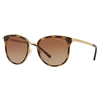 Michael Kors Woman Sunglasses Dark Tortoise/Gold Frame, Brown Gradient Lenses, 54MM