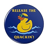 Release the Quackin' Kraken Rubber Duck Funny Humor Compact Pocket Purse Hand Cosmetic Makeup Mirror