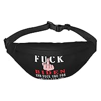 Fu-Ck Biden And Fuck You For Voting For Him Waist Pack Large Crossbody Fanny Pack Men Women Belt Bag Phone Bag