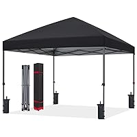 ABCCANOPY Durable Easy Pop up Canopy Tent 10x10, Black