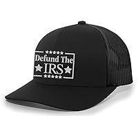 Trenz Shirt Company Defund The IRS Taxation is Theft Mens Embroidered Mesh Back Trucker Hat Baseball Cap