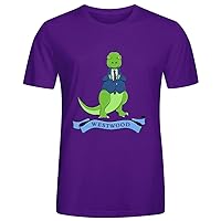 Moriar T Rex Dinosaur Funny White Tee Shirts For Men Purple