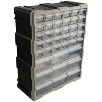 Stalwart Plastic Desktop or Wall Storage Hardware, Crafts, Garage, or Classroom (Black) 39-Drawer Small Part Organizer