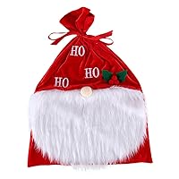 PartyKindom 1pc Bag Santa Gift Bags Sack Treat Bag Xmas Gift Pouch Christmas Bag Christmas Santa Sacks Present Bag Xmas Bag Velvet Bag Drawstring Velvet Cloth