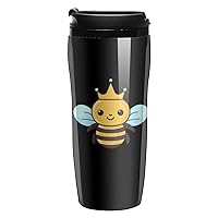 Honey Bee Insulated Tumbler Durable Coffee Cup Travel Mug with Lid 350ml