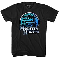 Monster Hunter Video Game MH Logo Black Adult T-Shirt Tee
