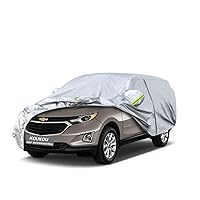 6 Layers Car Cover Custom Fit Chevy Equinox Chevrolet from 2005 to 2024, Waterproof Car Cover All Weather for Automobiles Outdoor Indoor with Zipper Door, Sun Rain Dust Snow Protection.