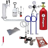 Kegco 3PUTCK2-5T Kegerator Kit, 2-Tap, Chrome