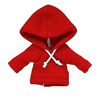 Doll Clothes Sports Hoodie for Ob11, GSC, YMY, BODY9, Molly, 1/12 BJD Doll Toys Accessories (Red)