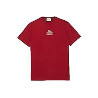 Lacoste Regular Fit Short Sleeve Crew Neck Tee Shirt W/Small Croc Graphic on The Front of The Chest