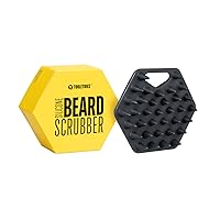 Tooletries - Beard Scrubber - Silicone Beard Brush & Beard Exfoliator for Men - Deep Cleans & Unclogs Pores - Soft-Touch Bath & Shower Accessories, Beard Accessories - Charcoal