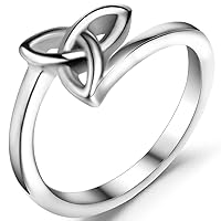 Jude Jewelers Stainless Steel Classical Celtic Knot Simple Plain Promise Ring