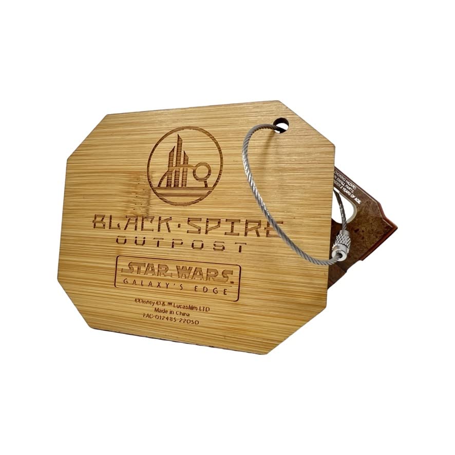 Galaxy's Edge Aurebesh Translation Guide Keychain Wooden Engraved Star Wars