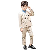 Boys' Suit Two Pieces Double Breasted Buttons Peak Lapel Tuxedos for School Party Wedding