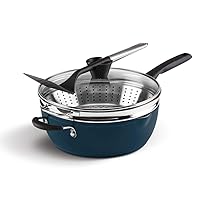 Cuisinart Preferred Pan 4-Pc Set - Nouveau Navy (4.5 Qt. Multi-Purpose Pan w/Cover, Steamer, Slotted Turner)