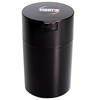 Tightvac 1 oz to 6 ounce - Patented Airtight Container | Multi-use Vacuum Container Works as Smell Proof Containers for Herbs and Dry Goods. Black
