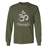 Vintage Yoga Symbol Spiritual Meditation Namaste Retro Om Long Sleeve Men's