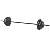 Barbell Weight Bar Set Adjustable Weights Lifting 45 LBS Deadlift Fitness Exercise Home Gym