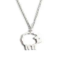 Sterling Silver SHEEP Necklace.