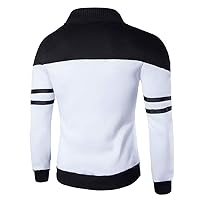 Men Varsity Jacket 2023 Fall Trendy Causal Lightweight Regular Fit Color Block Full Zip Baseball Bomber Jackets