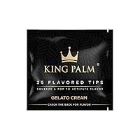 King Palm Flavors Filter Tips - Gelato Cream 25pk - Flavored Pre Rolled Tips Bulk - Corn Husk Pre Roll Filter Tip - Organic Rolling Paper Filter Tips - Terpene Infused Rolling Tips