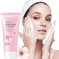 Face Sakura Cleanser Deep Cleaning Foaming Cream Repairing Deep Cleansing Moisturzing Balance Oil Water