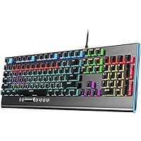 Gaming Keyboard, Keyboard with 104 Key Computer PC Gaming Keyboard, Wired Gaming Keyboard for PC Gamers (Size : 1)