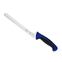 Mercer Culinary Millennia Colors 8-Inch Offset Wavy Edge Bread Knife, Blue