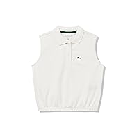 Lacoste Girls' Sleeveless Cropped Polo Shirt