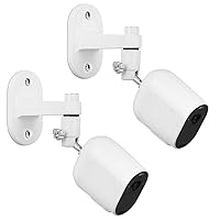 2Pack Security Wall Mount for Arlo Pro, Arlo Pro 2, Arlo Ultra, Arlo Pro 3, Arlo Pro 4, Arlo Essential Spotlight Camera, Adjustable Indoor/Outdoor Mounting Bracket for Your Surveillance Camera (White)