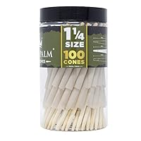 King Palm 1 1/4 Cones | 100 Pack Small Pre-Rolled Cones | Fits Standard Cone Filling Machines