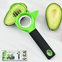 3 in 1 Avocado Slicer, Fruits and Vegetable Cutter - Manual Food Slicer for Avocado, Tomato, Pear, Potato with grip handle - Easy to Use, Clean and Store - Ideal Gift for Avocado and Vegetable Lovers
