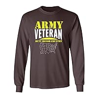 Duty Honor Country Army Man Veteran Unisex Long Sleeve T-Shirt