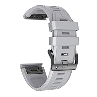 26 22mm Silicone Smart Watch Band for Garmin Fenix 7 7X 6 6X 6XPro 5X Plus 935 3HR Quick Release Easy Fit Straps Bracelet Correa (Color : Grey, Size : 26mm Fenix 6X 6XPro)