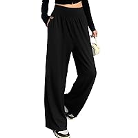 OLIKEME Womens Wide Leg Sweatpants with Pockets Casual Lounge Loose Comfy Lightweight Pants Running Workout Yoga Pants