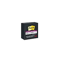 Post-it Super Sticky Notes, 3x3 in, 5 Pads, 2x the Sticking Power, Black (654-5SSSC)
