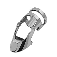 L'VOW Cyborg Full Finger Long Ring Knuckle Joint Claw Adjustable Rock Hinged Metal Ring Jewelry for Women Men Halloween Costume Accessories