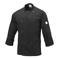 Mercer Culinary Genesis Collection Men's Chef Jacket with Traditional Buttons, 4X-Large, White