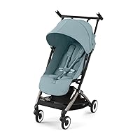 Cybex Libelle Lightweight Travel Baby Stroller with Ultra Compact Carry On Fold, Smooth Suspension, and One Hand Adjustable Recline, Travel System Ready, Stormy Blue