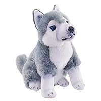 Wild Republic Rescue Dog, Husky, Stuffed Animal, with Sound, 5.5 inches, Gift for Kids, Plush Toy, Fill is Spun Recycled Water Bottles