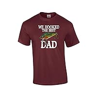 Father's Day We Hooked The Best Dad Fisherman Apparel Outdoor Fishing Lure Short Sleeve Adult Unisex Graphic T-Shirt
