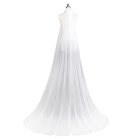 Bride Wedding Veil 118 Inches Long 1 Tier Drop Veil Cathedral Bridal Veil with Comb Chapel Tulle Hair Accessories